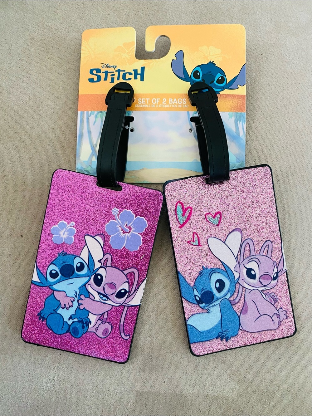 Disney Stitch  Luggage Tags - Set of 2. NWT